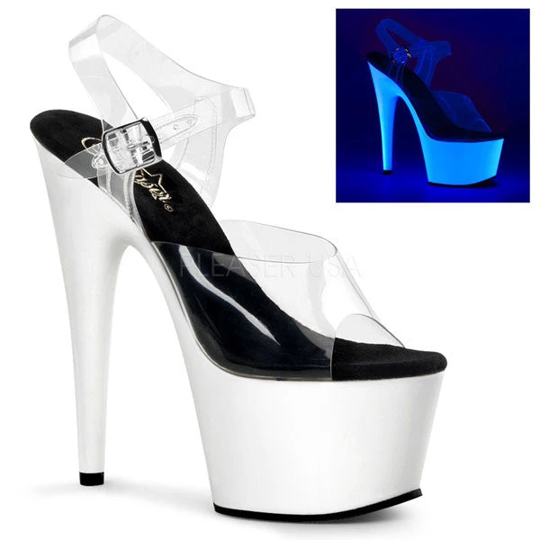 Pleaser Adore-708UV Neon Platform Sandals High Heels 3 Pleaser Adore-708UV Neon Platform Sandals High Heels