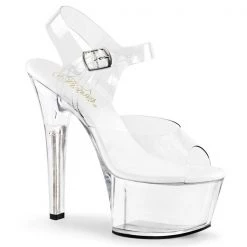 Pleaser Aspire-608 Clear 6" Platform Sandal 5 Pleaser Aspire-608 Clear 6