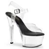 Pleaser Aspire-608 Clear 6" Platform Sandal