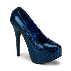 Bordello Shoes High Heels Teeze-37 Cheetah Print Platform Pumps