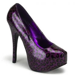 Bordello Shoes High Heels Teeze-37 Cheetah Print Platform Pumps