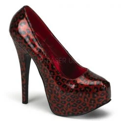 Bordello Shoes High Heels Teeze-37 Cheetah Print Platform Pumps