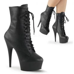 Pleaser Boots Delight-1020 Lace-up 6" Ankle Boot