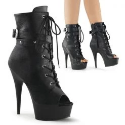 Pleaser Delight-1033 Buckled 6" Platform Boot
