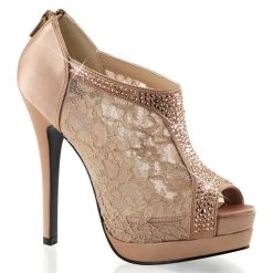 Fabulicious Bella-26 Lace High Heel Bootie Boots