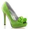 Fabulicious Lumina-42 Satin Peep Toe Pumps High Heels