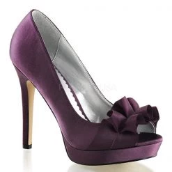 Fabulicious Lumina-42 Satin Peep Toe Pumps High Heels