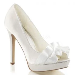 Fabulicious Lumina-42 Satin Peep Toe Pumps High Heels