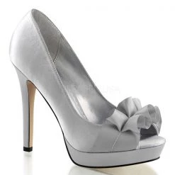 Fabulicious Lumina-42 Satin Peep Toe Pumps High Heels