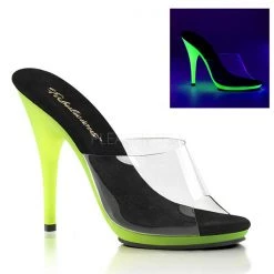 Fabulicious Poise-501UV Neon High Heel Mule