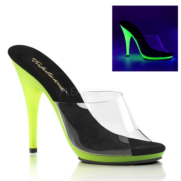 Fabulicious Poise-501UV Neon High Heel Mule 6 Fabulicious Poise-501UV Neon High Heel Mule