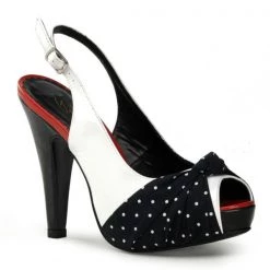 Bordello Shoes Bettie-09 Slingback Two-tone Pumps