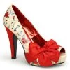 Pinup Couture Bettie-13 Tattoo Print Platform Pumps