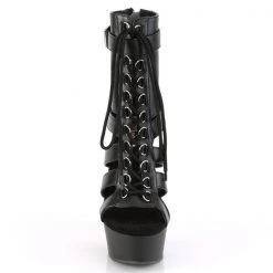 Pleaser Delight-600-35 Black Platform Heels High Heels