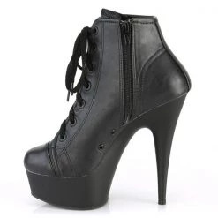 Pleaser Delight-600SK-02 Black Ankle Bootie