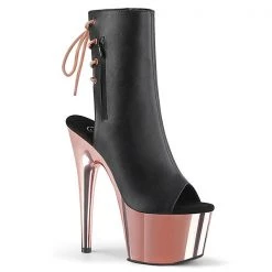 Pleaser Adore-1018 Chrome Heel Platform Boots