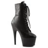 Pleaser Adore-1020 Black Leather Platform Boots