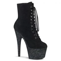 Pleaser Adore-1020FSMG Suede Platform Boots
