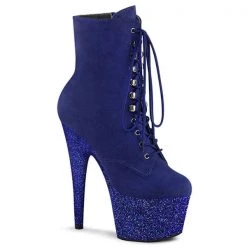Pleaser Adore-1020FSMG Suede Platform Heel Boots