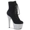Pleaser Adore-1020FSMG Suede Platform Boots