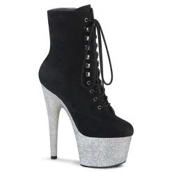 Pleaser Adore-1020FSMG Suede Platform Boots