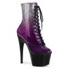 Pleaser Adore-1020OMB Lace-up Ankle Boots
