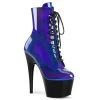 Pleaser Adore-1020SHG Lace-up Ankle Boots
