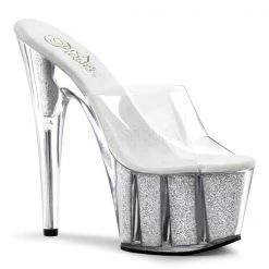 Pleaser Adore-701G Glitter Platform Slide Sandals