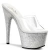 Pleaser High Heels Adore-701SDG Glitter Platform Sandals