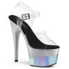 Pleaser High Heels Adore-708-2HGM Silver Platform Sandals