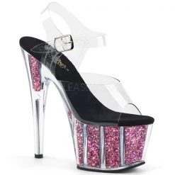 Pleaser Adore-708CG Glitter Platform Sandals