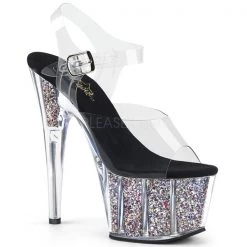 Pleaser Adore-708CG Glitter Platform Sandals