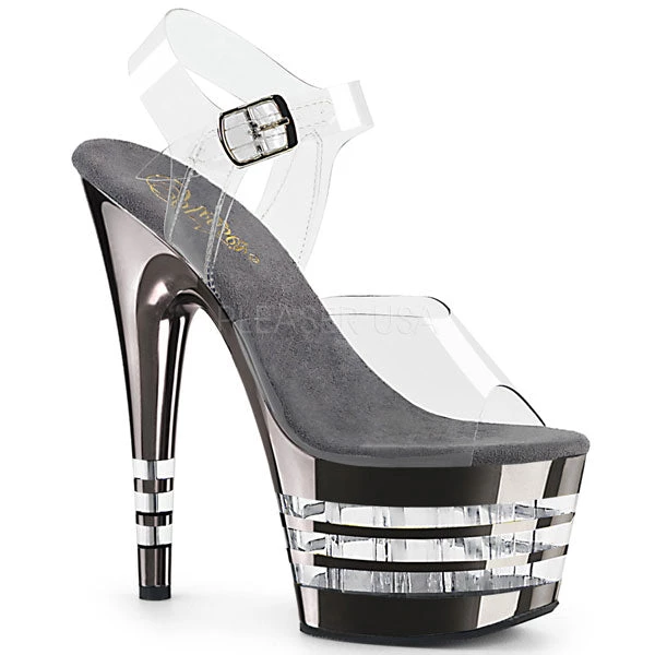 Pleaser High Heels Adore-708CHLN High Heel Platform Sandal 3 Pleaser High Heels Adore-708CHLN High Heel Platform Sandal