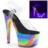Pleaser Adore-708GXY Neon Platform Heels
