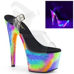 Pleaser Adore-708GXY Neon Platform Heels