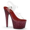 Pleaser High Heels Adore-708HMG Glitter Platform Sandals