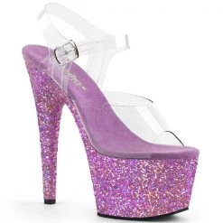 Pleaser Adore-708LG Glitter Platform Sandals