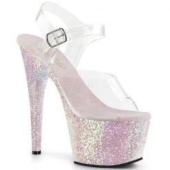 Pleaser Adore-708LG Glitter Platform Sandals High Heels