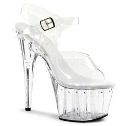 Pleaser Adore-708LS Clear Platform Sandals High Heels