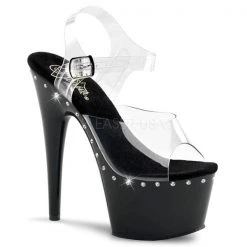 Pleaser Adore-708LS Clear Platform Sandals High Heels