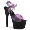 Pleaser Adore-708N Tartan Platform Heels