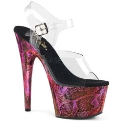 Pleaser High Heels Adore-708SP Snake Print Platform Heels