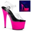 Pleaser Adore-708UV Neon Platform Sandals High Heels
