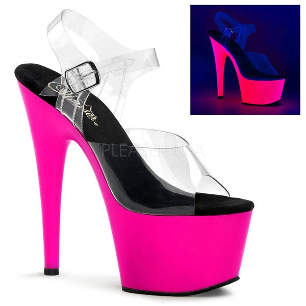 Pleaser Adore-708UV Neon Platform Sandals High Heels 4 Pleaser Adore-708UV Neon Platform Sandals High Heels