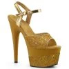 Pleaser Adore-709-2G Gold Glitter Platform Sandals 2 Pleaser Adore-709-2G Gold Glitter Platform Sandals