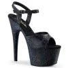 Pleaser High Heels Adore-709MMG Glitter Platform Sandals