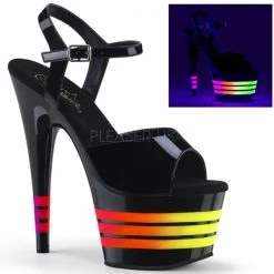 Pleaser High Heels Adore-709UVLN Neon Platform Sandals