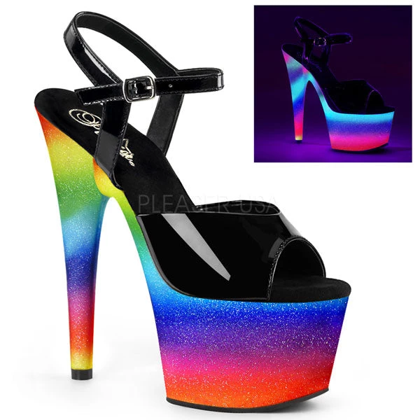 Pleaser High Heels Adore-709WR Neon Platform Heels 3 Pleaser High Heels Adore-709WR Neon Platform Heels