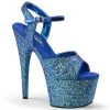 Pleaser High Heels Adore-710LG Glitter Platform Sandal 2 Pleaser High Heels Adore-710LG Glitter Platform Sandal
