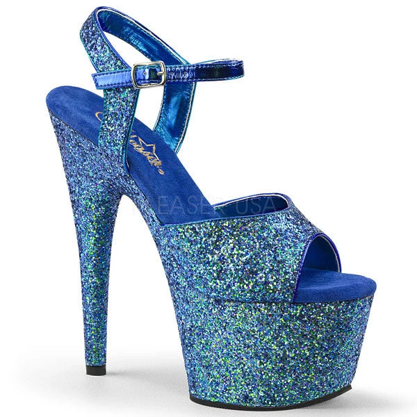 Pleaser High Heels Adore-710LG Glitter Platform Sandal 3 Pleaser High Heels Adore-710LG Glitter Platform Sandal